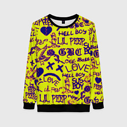 Свитшот женский Lil peep rap pattern, цвет: 3D-черный