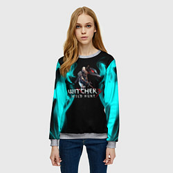 Свитшот женский Ведьмак неновый дым, цвет: 3D-меланж — фото 2