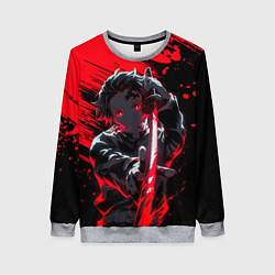 Женский свитшот Танджиро Камадо с катаной