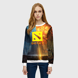 Свитшот женский DOTA 2 лес эльфов, цвет: 3D-белый — фото 2