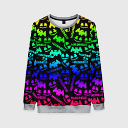 Женский свитшот Marshmello neon steel pattern