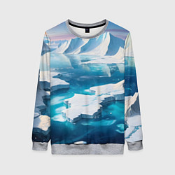 Свитшот женский Арктика льдины, цвет: 3D-меланж