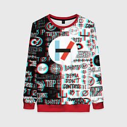 Женский свитшот Twenty one pilots glitch pattern