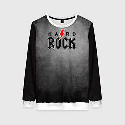 Свитшот женский Hard rock on dark grey, цвет: 3D-белый