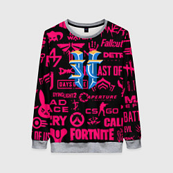 Свитшот женский Starcraft logo game, цвет: 3D-меланж