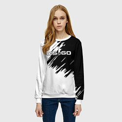 Свитшот женский CSGO белые краски, цвет: 3D-белый — фото 2