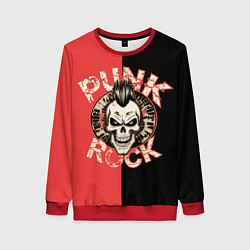 Женский свитшот Череп панка