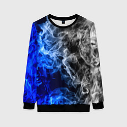 Свитшот женский Столкновение дыма, цвет: 3D-черный