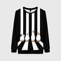 Свитшот женский Четыре пингвина, цвет: 3D-черный