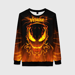 Женский свитшот Веном в огне