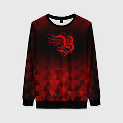 Женский свитшот Burzum red poly