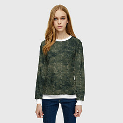 Свитшот женский Морская сеть, цвет: 3D-белый — фото 2