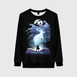 Свитшот женский Harry Potter patronus and dementors, цвет: 3D-черный