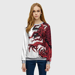 Свитшот женский Carnage - Symbiot, цвет: 3D-меланж — фото 2