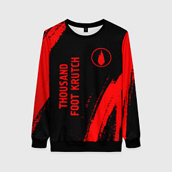 Свитшот женский Thousand Foot Krutch - red gradient вертикально, цвет: 3D-черный
