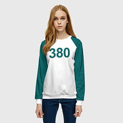 Свитшот женский Игра в кальмара 380, цвет: 3D-белый — фото 2