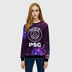 Свитшот женский Праздничный PSG, цвет: 3D-черный — фото 2