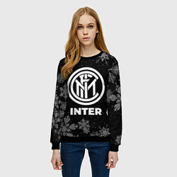 Свитшот женский Снежный Inter, цвет: 3D-черный — фото 2