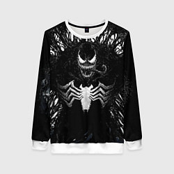 Свитшот женский Venom in dark web, цвет: 3D-белый