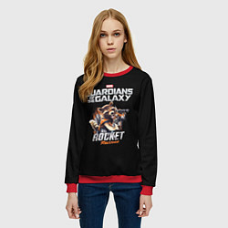 Свитшот женский Ракета стражи галактики, цвет: 3D-красный — фото 2