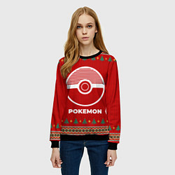 Свитшот женский Pokemon new year, цвет: 3D-черный — фото 2