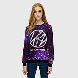 Свитшот женский Праздничный Stray Kids, цвет: 3D-черный — фото 2