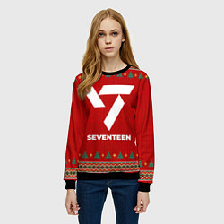 Свитшот женский Seventeen new year, цвет: 3D-черный — фото 2