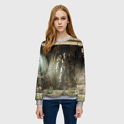 Свитшот женский Fallout - armour garage, цвет: 3D-меланж — фото 2