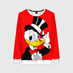 Женский свитшот Дональ Дак в цилиндре