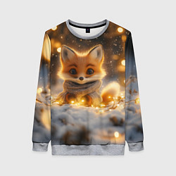 Женский свитшот Лисичка и огоньки