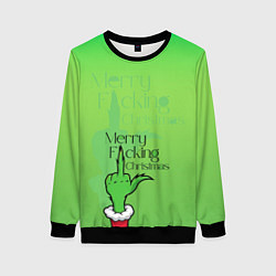 Женский свитшот Гринч merry fucking christmas