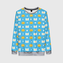 Женский свитшот Время приключений паттерн