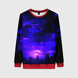 Женский свитшот Фиолетовый апокалиптический закат