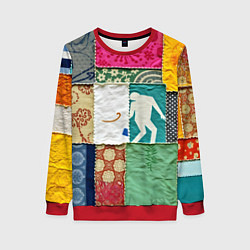 Женский свитшот Пэчворк с человечком