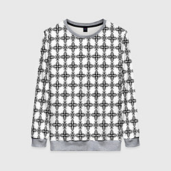 Свитшот женский Цветочная готика, цвет: 3D-меланж