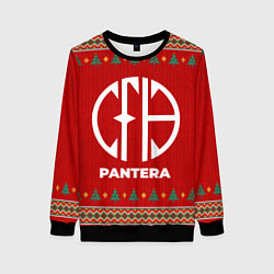 Свитшот женский Pantera new year, цвет: 3D-черный
