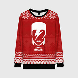 Женский свитшот Новогодний David Bowie