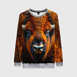 Женский свитшот Голова бизона