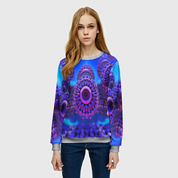 Свитшот женский Абстракция оптическая, цвет: 3D-меланж — фото 2