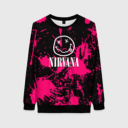 Свитшот женский Nirvana pink color, цвет: 3D-черный