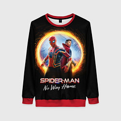 Свитшот женский Доктор Стрэндж и Человек паук нет пути домой, цвет: 3D-красный
