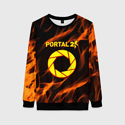 Свитшот женский Portal flame steel, цвет: 3D-черный
