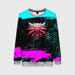 Свитшот женский The Witcher неоновые краски, цвет: 3D-меланж