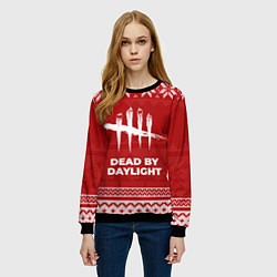 Свитшот женский Новогодний Dead by Daylight, цвет: 3D-черный — фото 2