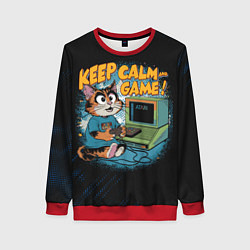 Женский свитшот Котик игроман