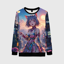 Женский свитшот Аниме в фантастическом городе