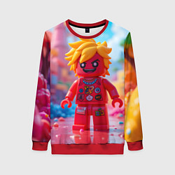Свитшот женский Роблокс с желтыми волосами, цвет: 3D-красный