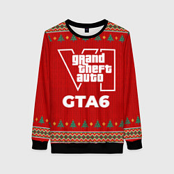Свитшот женский GTA6 new year, цвет: 3D-черный