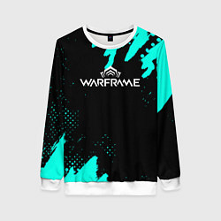 Свитшот женский Warframe краски голубые, цвет: 3D-белый