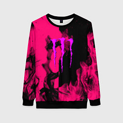 Женский свитшот Monster energy fire pink